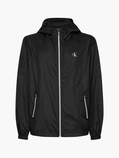 Calvin Klein Ruhák HU405113 | Calvin Klein Plus Size Recycled Polyester Logo Férfi Dzseki Fekete